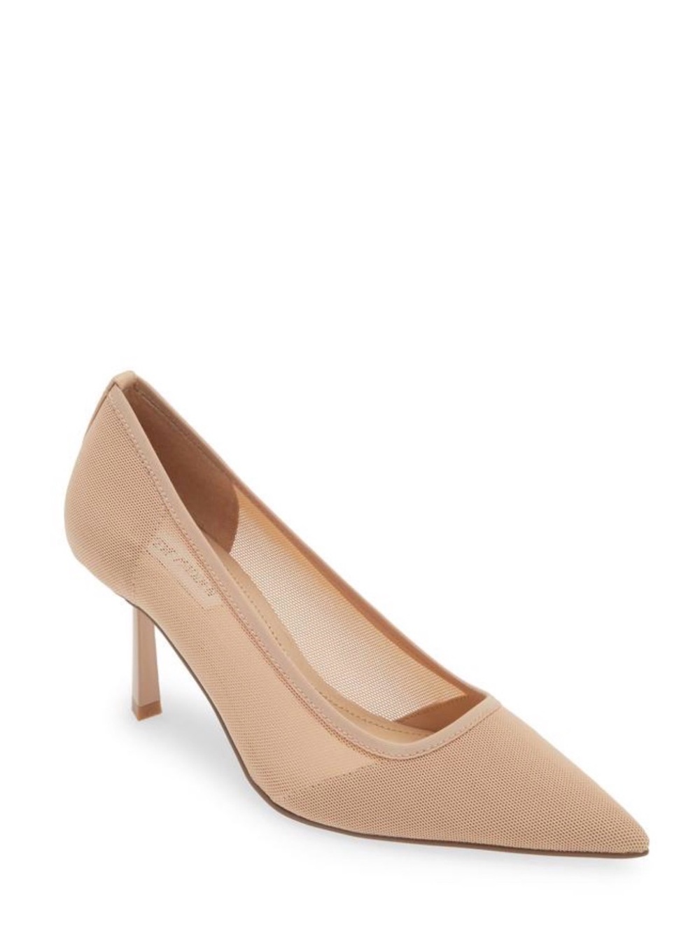 Steve Madden Beige Pointed-Toe Mid Kitten Heel Pumps
